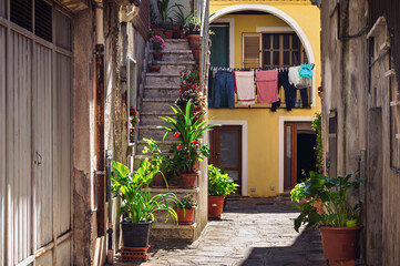 view of the village of Sarconi, Potenza province, Basilicata