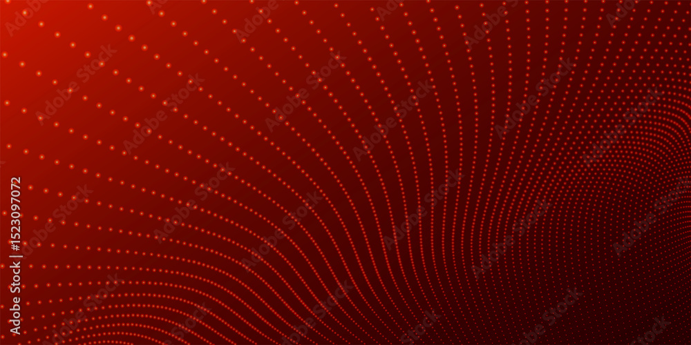 Poster futuristic dot wave. abstract digital particle wave. technology background. colored musical wave. li