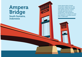 Ampera Bridge Jembatan Ampera Palembang, South Sumatra, Indonesia