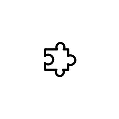 Obraz premium Puzzle graphic presents connection symbol on white backdrop design