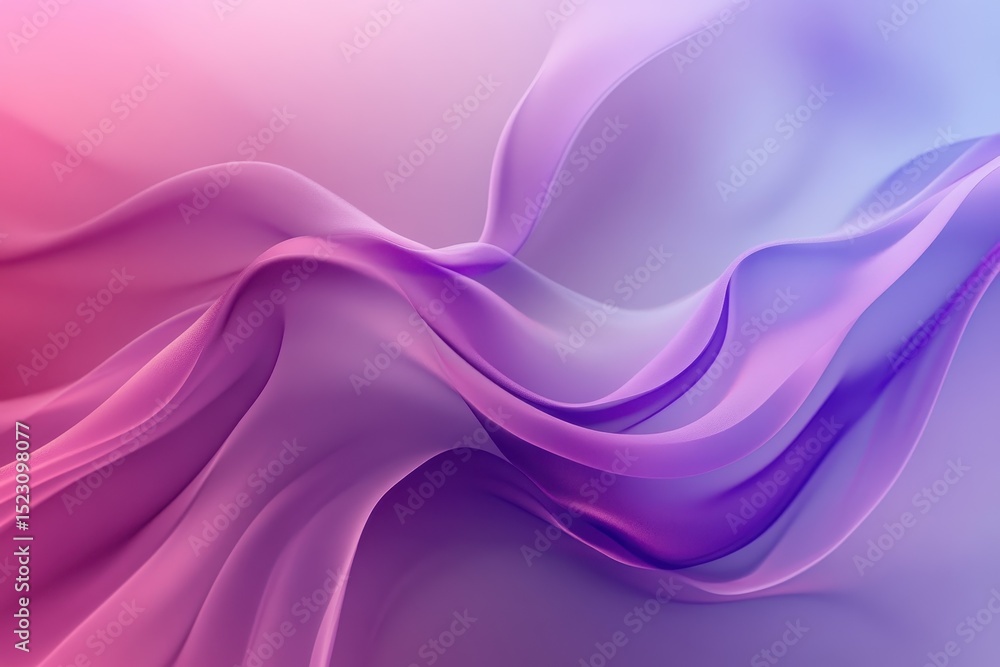 Poster colorful abstract waves create a serene atmosphere with flowing shapes