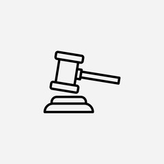 Gavel set icon,sign,symbol,pictogram isolated