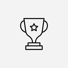 Trophy set icon,sign,symbol,pictogram isolated