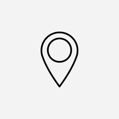Location pin set icon,sign,symbol,pictogram isolated