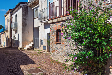 view of the village of Sarconi, Potenza province, Basilicata