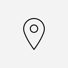 Navigation pin set icon,sign,symbol,pictogram isolated
