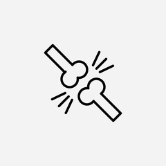 Joint set icon,sign,symbol,pictogram isolated