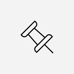 Push Pin set icon,sign,symbol,pictogram isolated