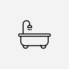 Bathroom set icon,sign,symbol,pictogram isolated