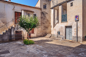 view of the village of Sarconi, Potenza province, Basilicata