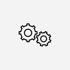 Gears set icon,sign,symbol,pictogram isolated