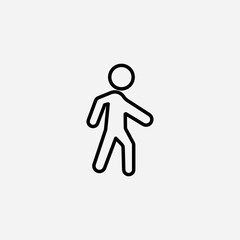 Walk set icon,sign,symbol,pictogram isolated