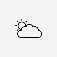 Cloudy Day set icon,sign,symbol,pictogram isolated