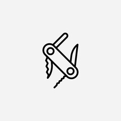 Swiss Knife set icon,sign,symbol,pictogram isolated