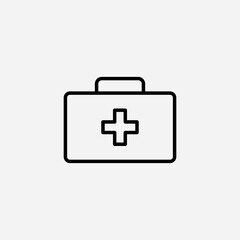 Obraz premium First aid set icon,sign,symbol,pictogram isolated