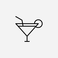 Cocktail set icon,sign,symbol,pictogram isolated