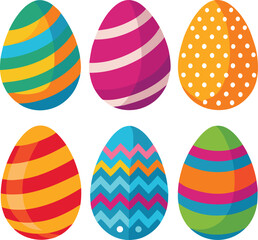 Adobe Illustrator Artwork set of easter eggs
