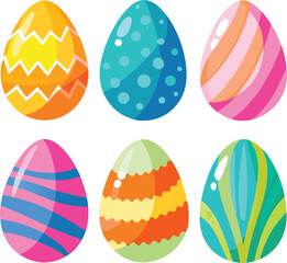 Adobe Illustrator Artwork set of easter eggs
