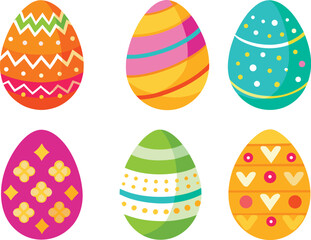 Adobe Illustrator Artwork set of easter eggs
