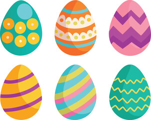 Adobe Illustrator Artwork set of easter eggs
