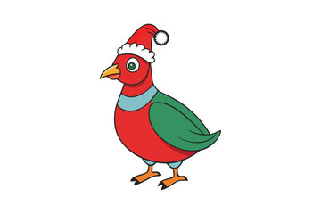 Christmas Partridge Vector Illustration Festive Holiday Design