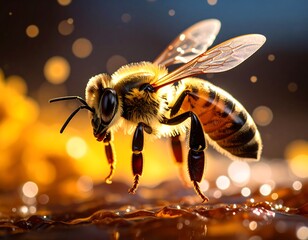 Honeybee in flight (4)
