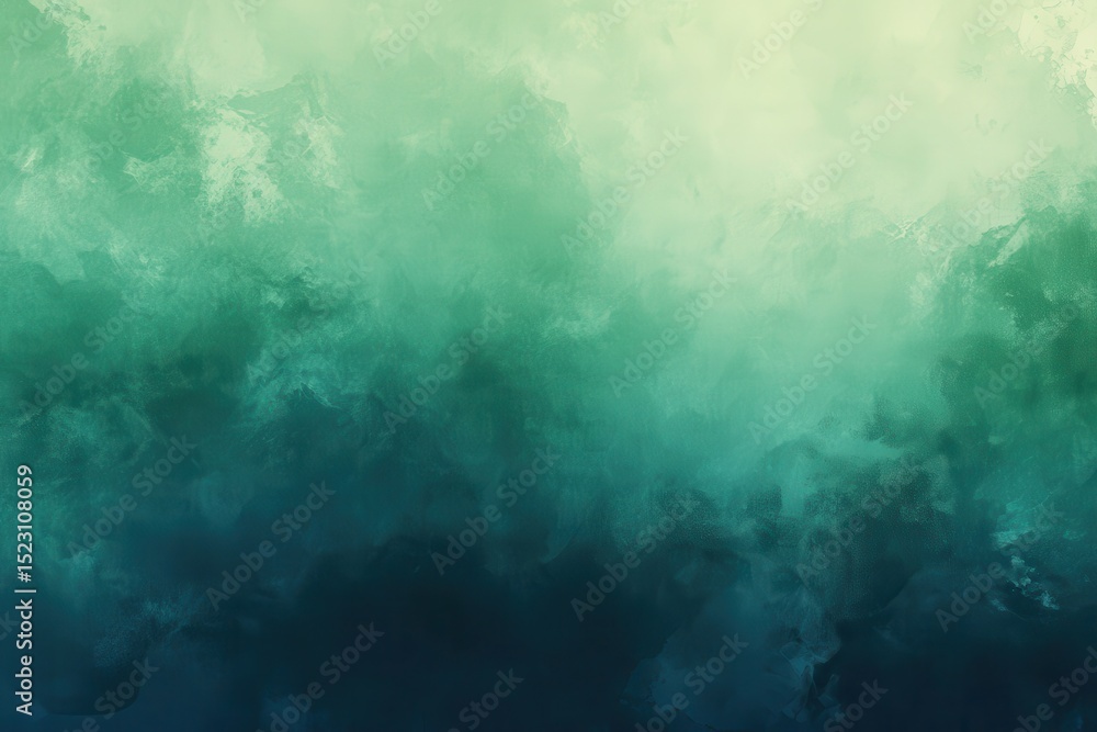 Poster soft abstract swirls of green and blue create calming ocean-inspired backdrop for relaxation and cre