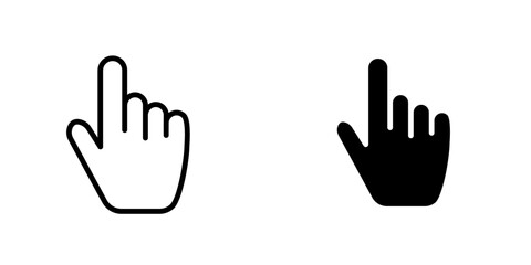 Pointing hand icon, Hand click icon set. pointer icon vectors. hand cursor icon vectors