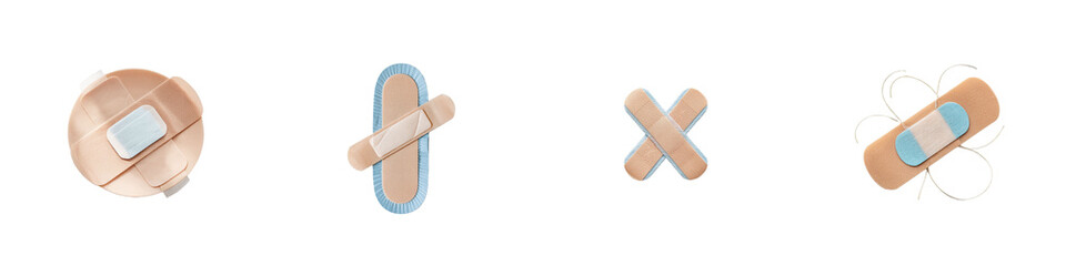 Bandaid bandage isolated on white