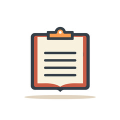 Clipboard Illustration with Paper and Clip, Task Management and Organization Concept for Business and Productivity