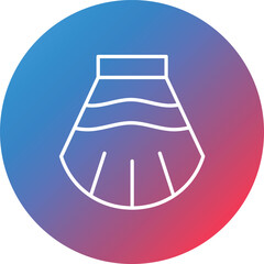 Skirt Line Gradient Circle Background Icon