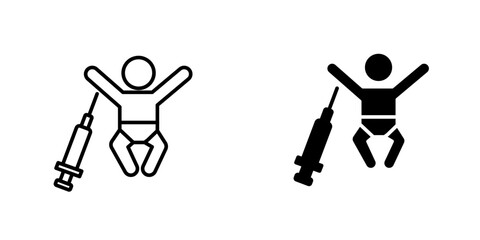 Baby Vaccination icon, Baby Vaccination icon symbol collection on white background.