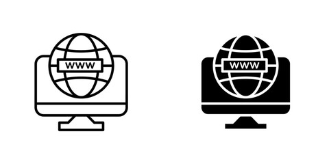 Fototapeta premium Domain Icon image. Suitable for mobile application. Vector icon for domain website 