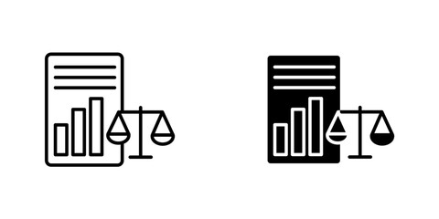 Balance sheet icon, Balance sheet icon symbol vector illustration isolated on white background