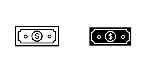 Money icon, saving vector thin line icon 