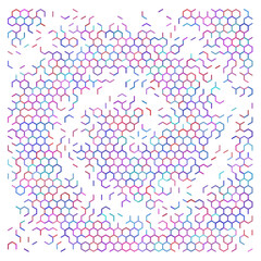 Colorful hexagon grid background.	