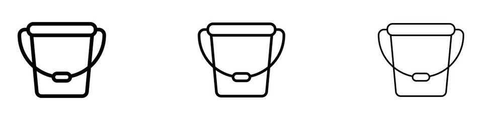Water bucket icons for web site, mobile application. Logo illustration. © Vince