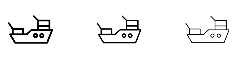 Obraz premium Warship icons for web site, mobile application. Logo illustration.