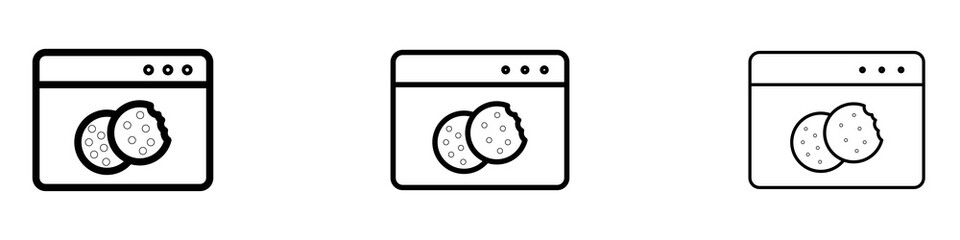 Web Cookies icons for web site, mobile application. Logo illustration.
