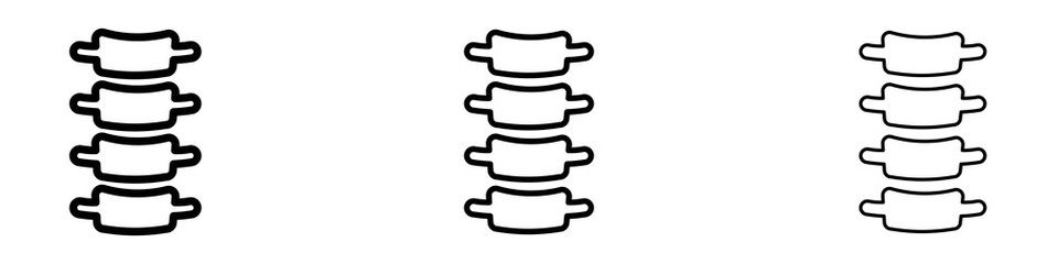 Spinal column icons for web site, mobile application. Logo illustration.