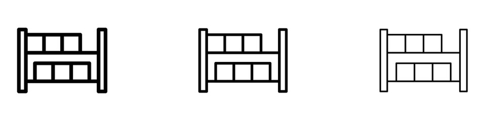 Storage rack icons for web site, mobile application. Logo illustration.
