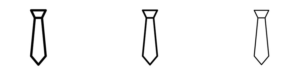 Tie icons for web site, mobile application. Logo illustration.