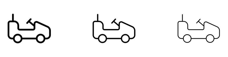 Pushing car icons for web site, mobile application. Logo illustration.