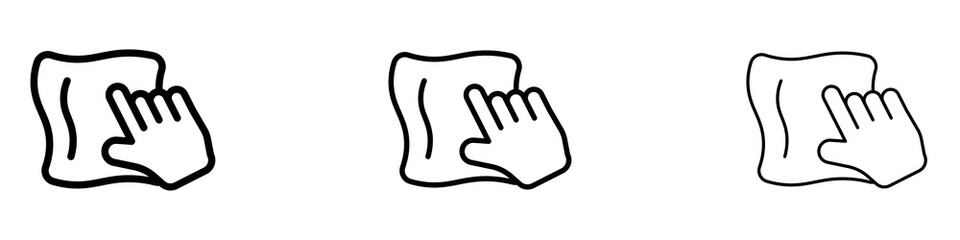 Rag icons for web site, mobile application. Logo illustration.