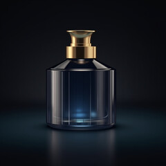 A bottle premium luxury cosmetics and perfume 3d mockup