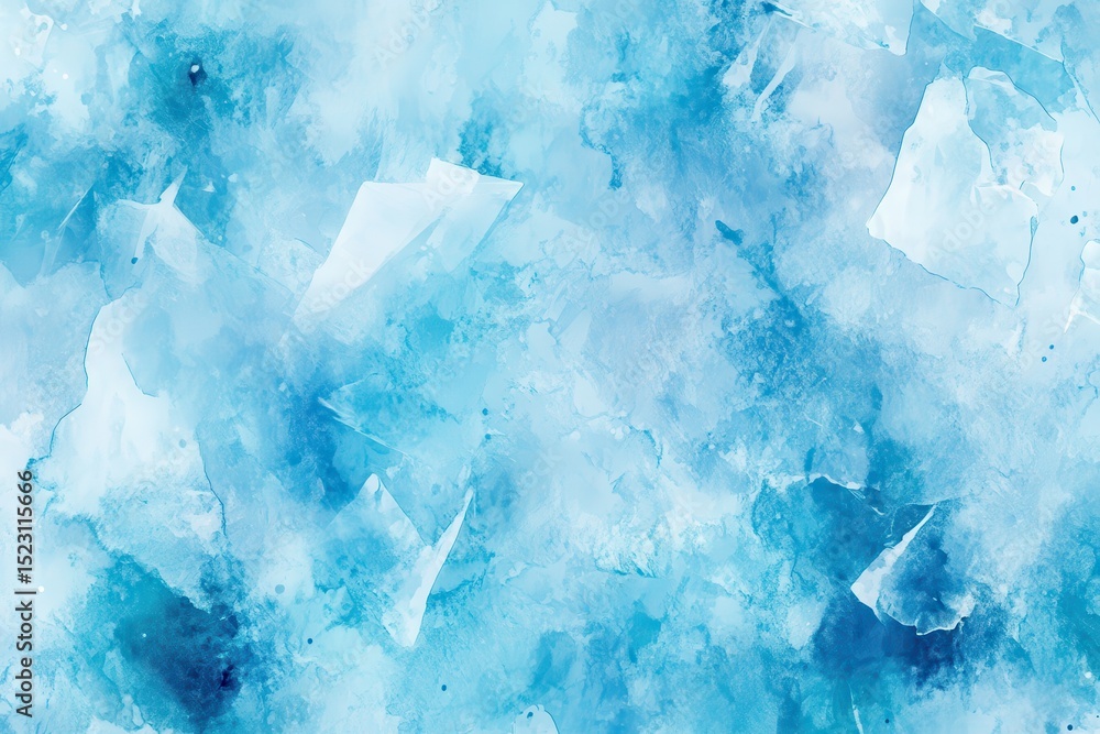 Poster abstract blue ice texture creating a serene atmosphere with soft details and varying shades