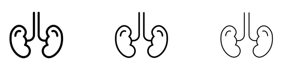 Kidney icons for web site, mobile application. Logo illustration.