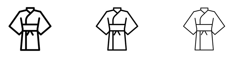 Kimono icons for web site, mobile application. Logo illustration.