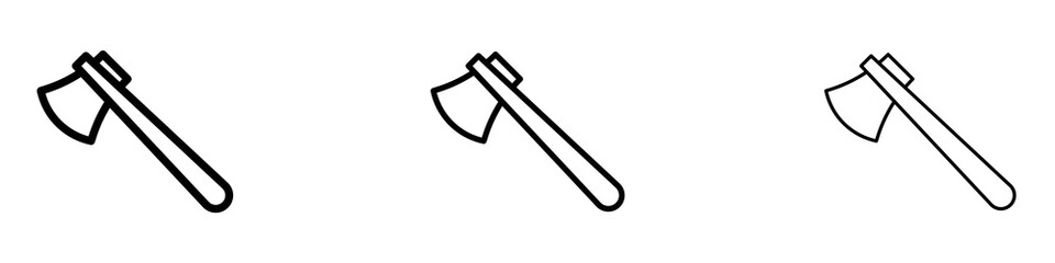 Hatchet icons for web site, mobile application. Logo illustration.