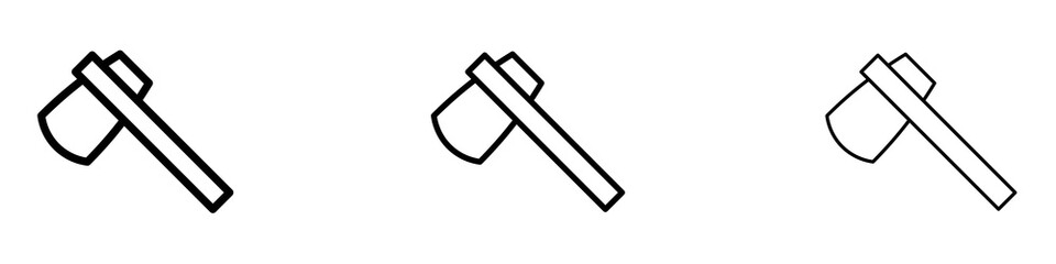 Hatchet icons for web site, mobile application. Logo illustration.